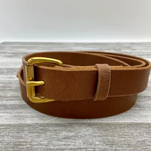 1 1/4” Lt.Brown Leather Belt – Handmade in USA, Durable & Solid