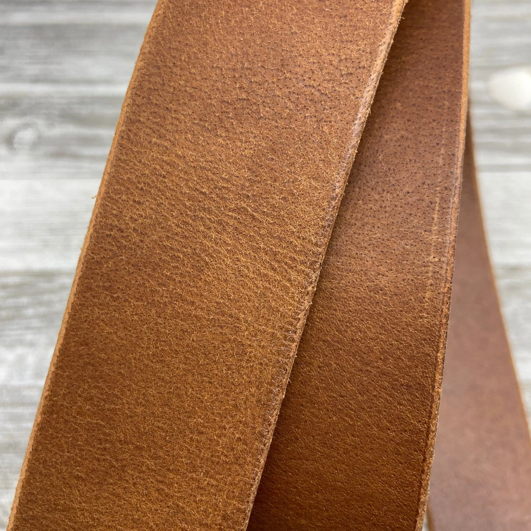 1 1/4” Lt.Brown Leather Belt – Handmade in USA, Durable & Solid