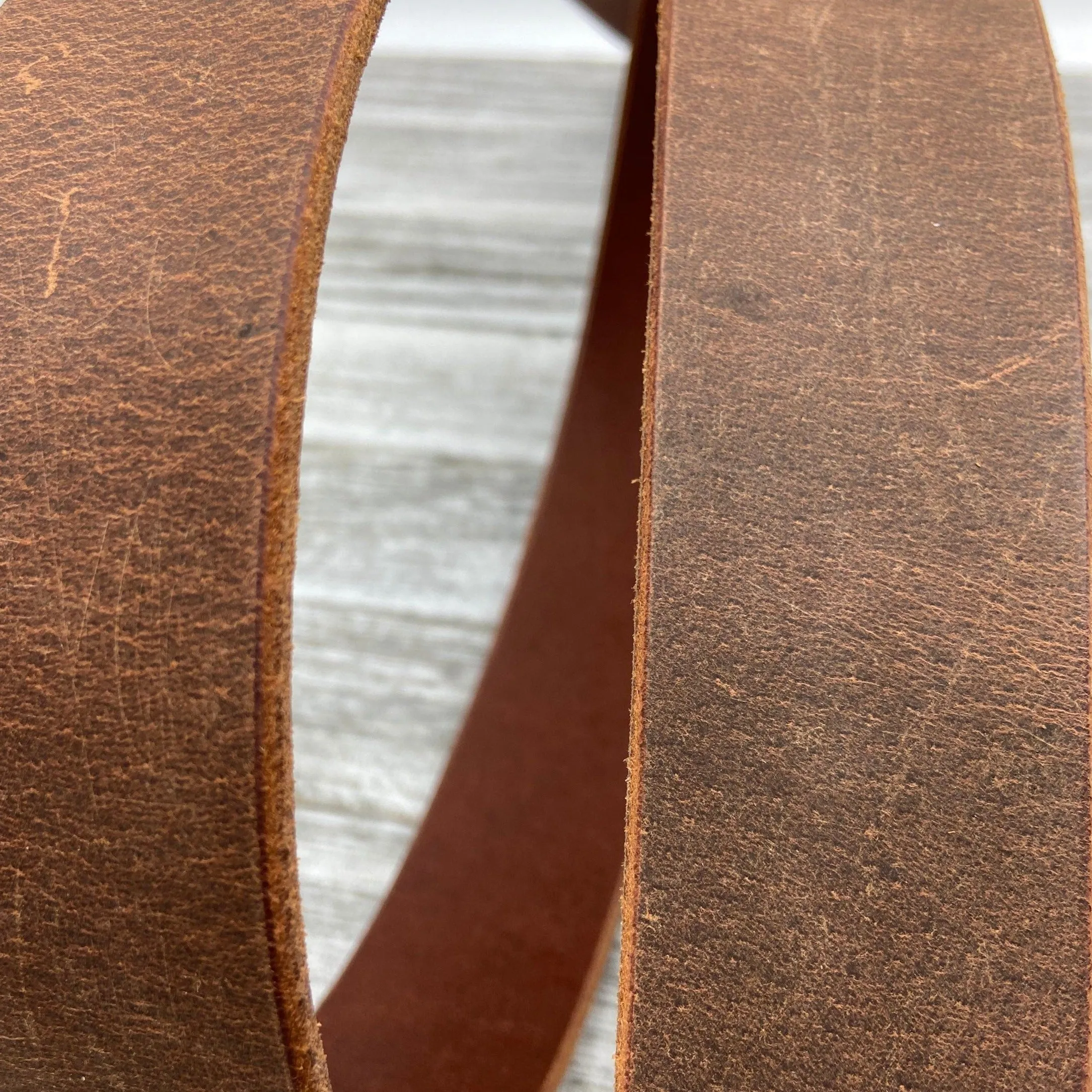 1 1/4” Lt.Brown Leather Belt – Handmade in USA, Durable & Solid