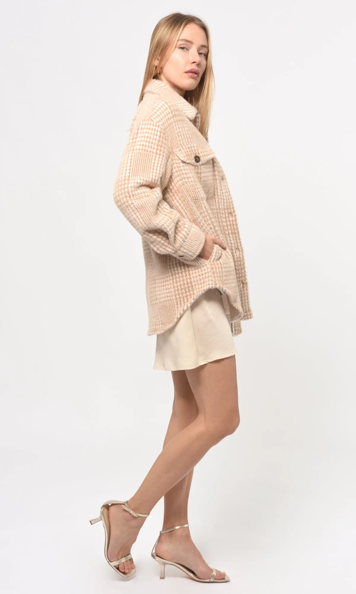 Aly Glenplaid Cozy Soft Shirt Jacket - FINAL SALE