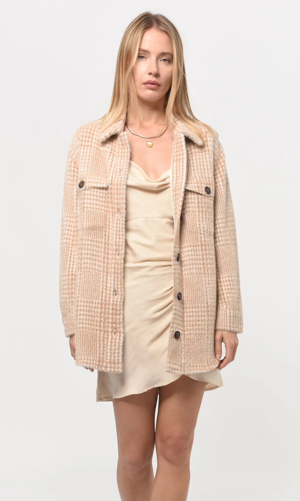 Aly Glenplaid Cozy Soft Shirt Jacket - FINAL SALE