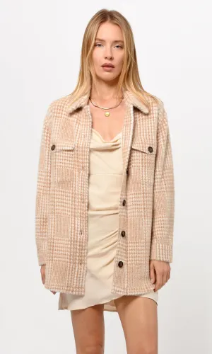 Aly Glenplaid Cozy Soft Shirt Jacket - FINAL SALE
