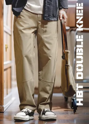 American Retro Double Knee Stitching Multi-Pocket Men's Trousers