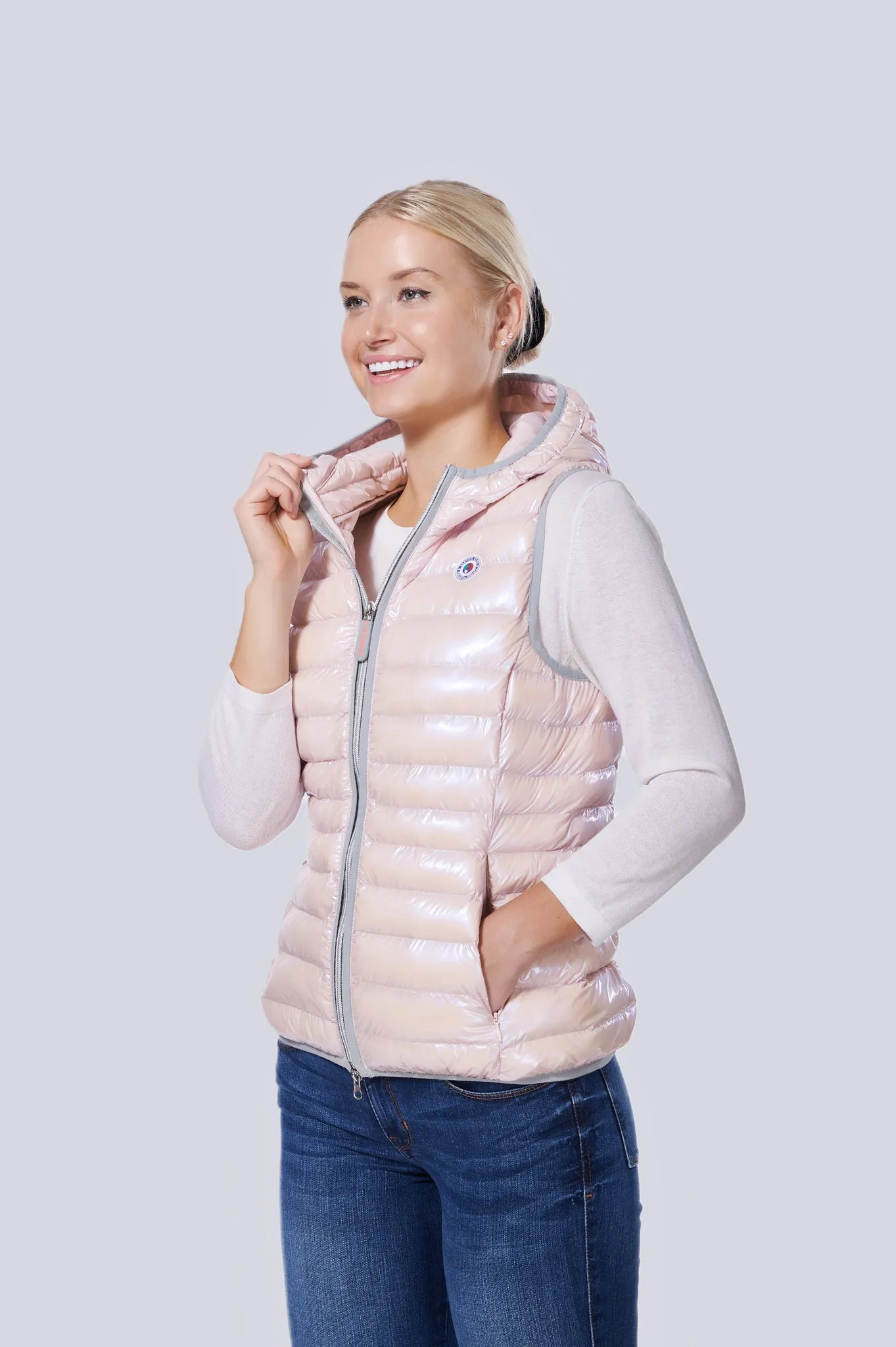Arwen Vegan Down Vest | Pearl Pink