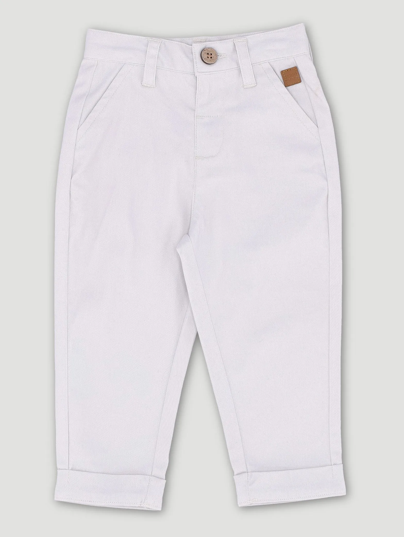 Baby Boys Grey Twill Chino Pants
