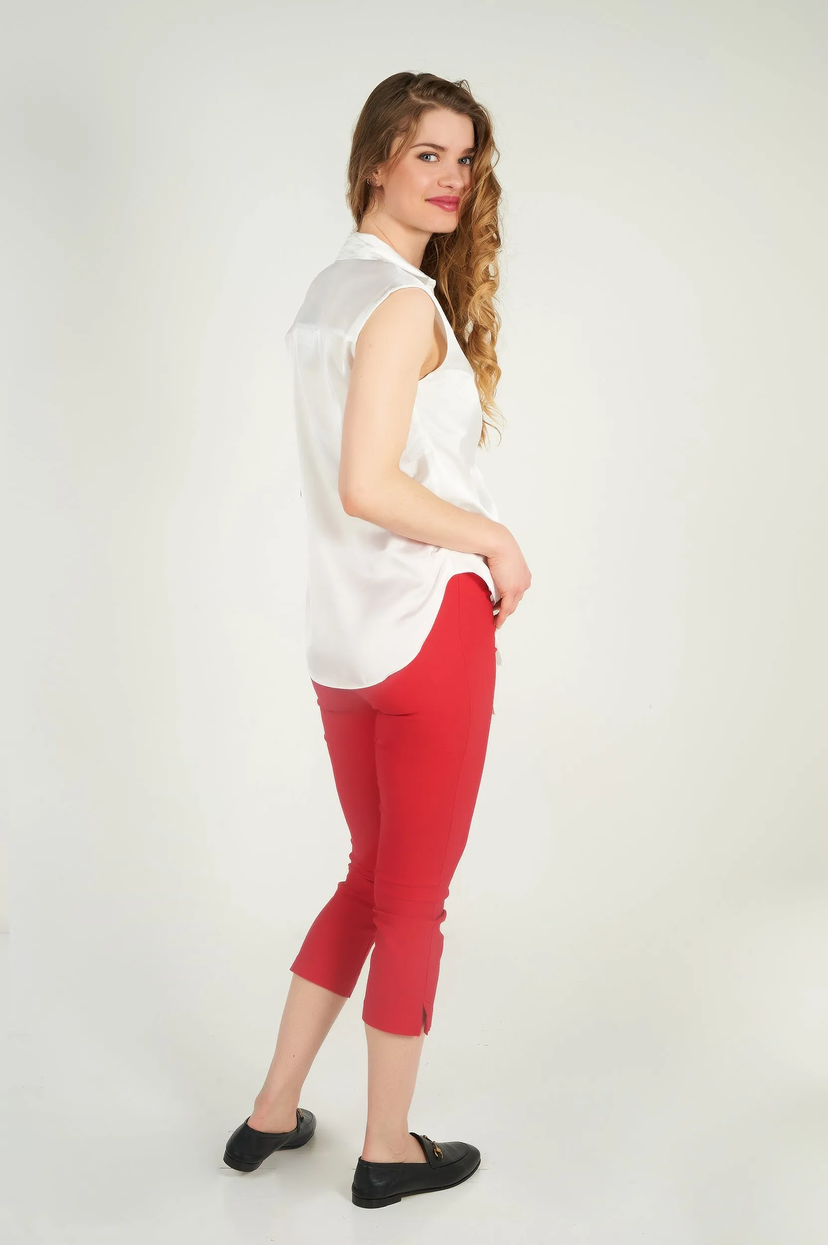 Blouse sans manches en satin - KASIA-W1 - (E-B1) - VENTE FINALE