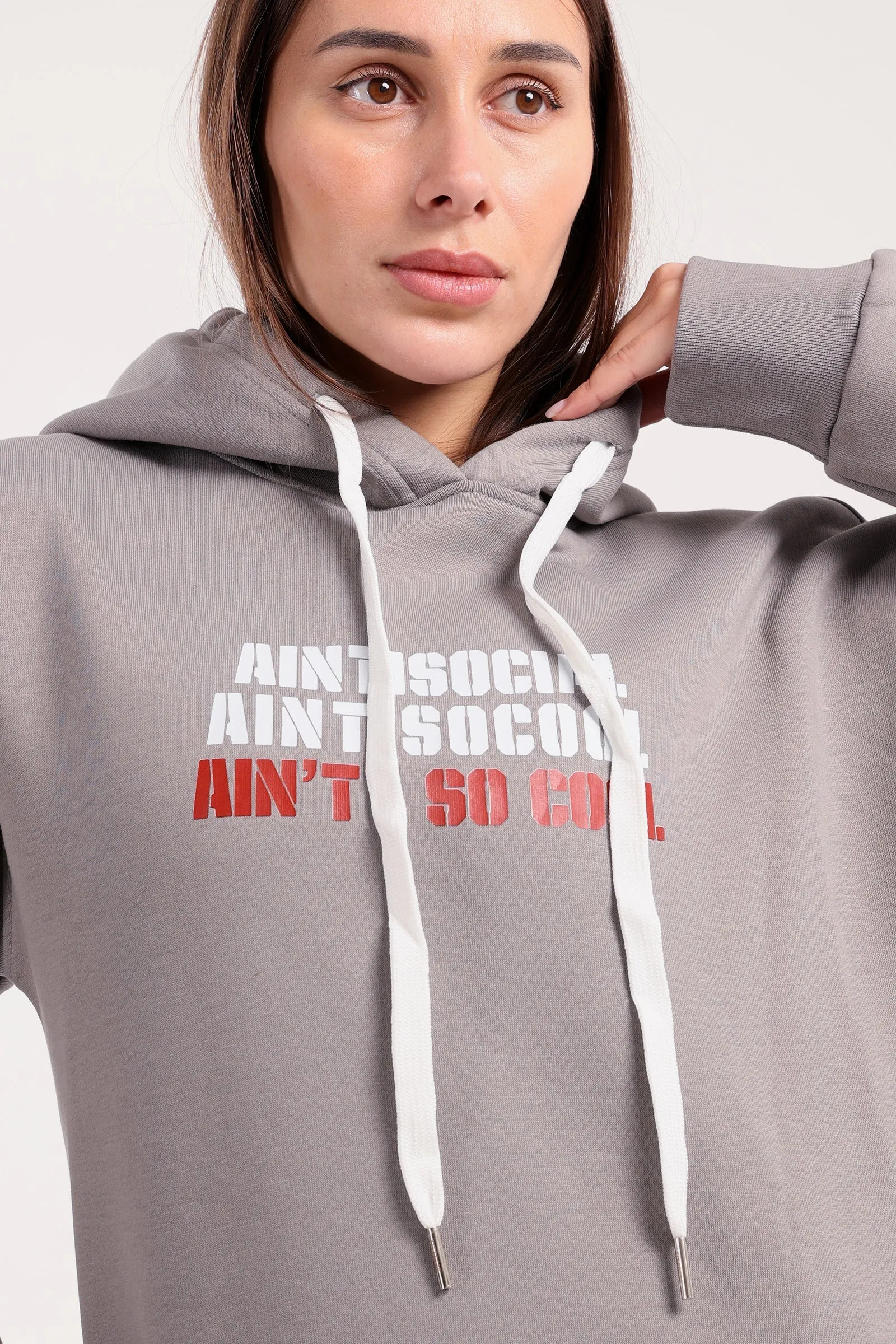 Call Me Antisocial Print Hoodie (39706) - Fit Freak