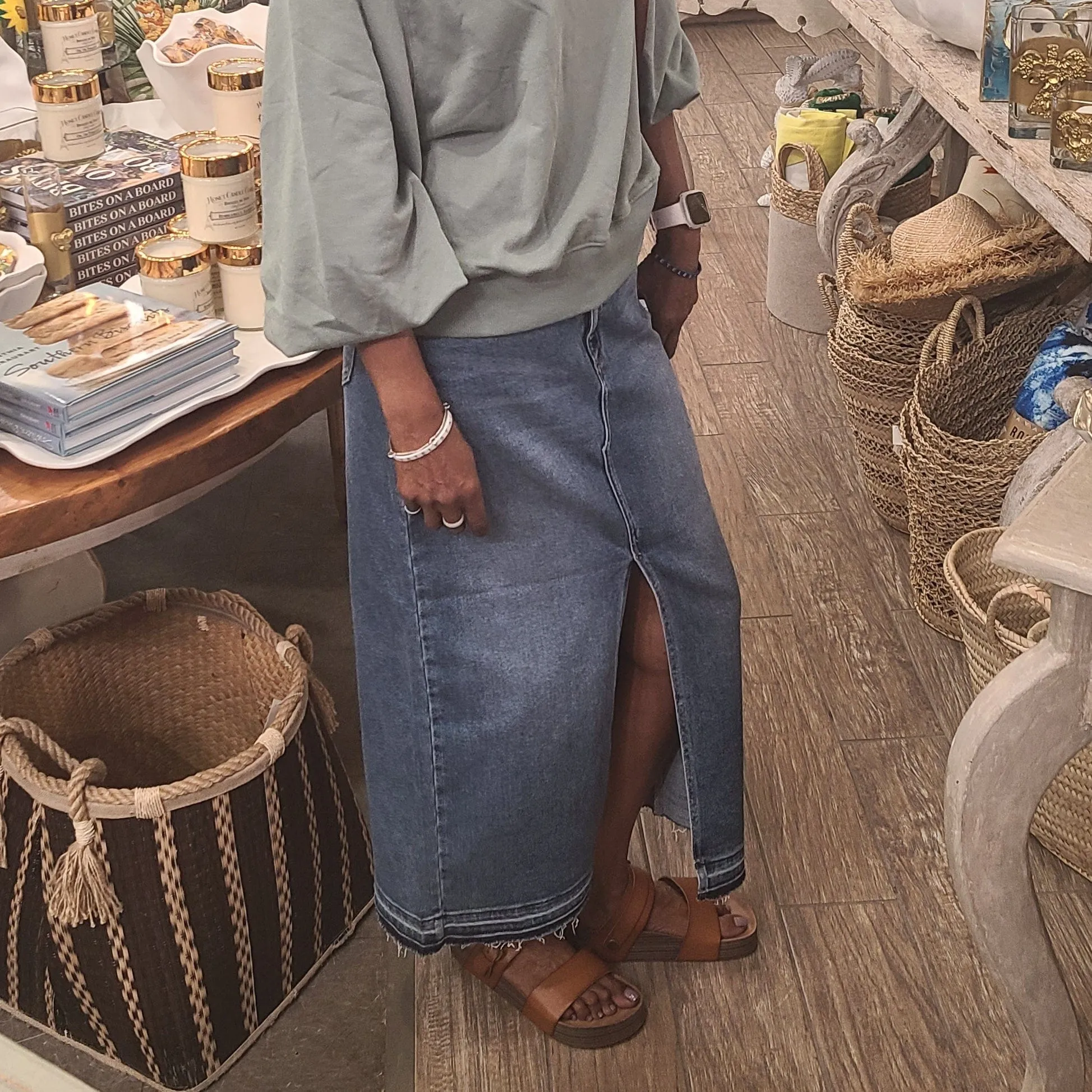 Cello Jeans High Rise Maxi Skirt