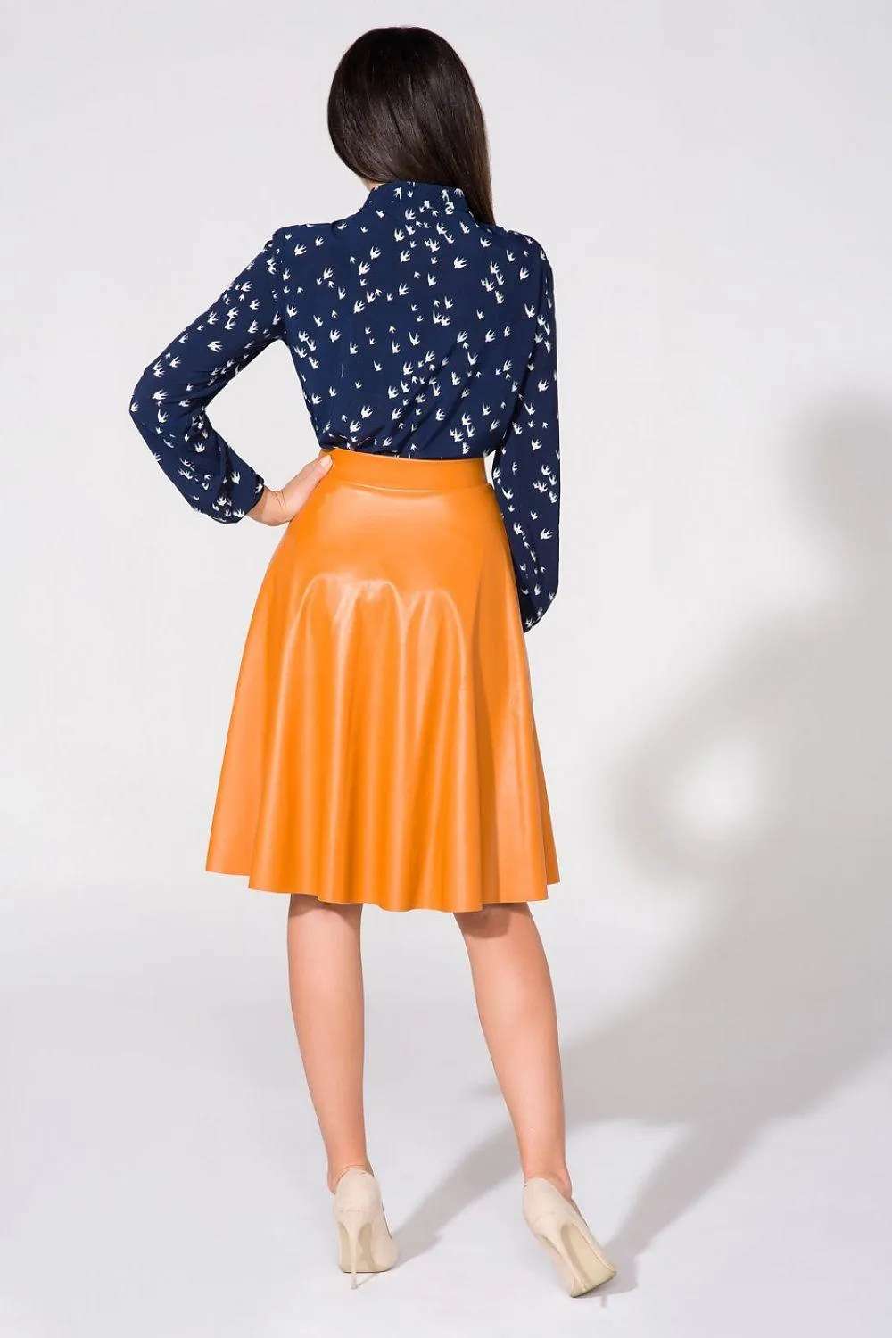 Chic High-Neck Blouse with Bow Accent