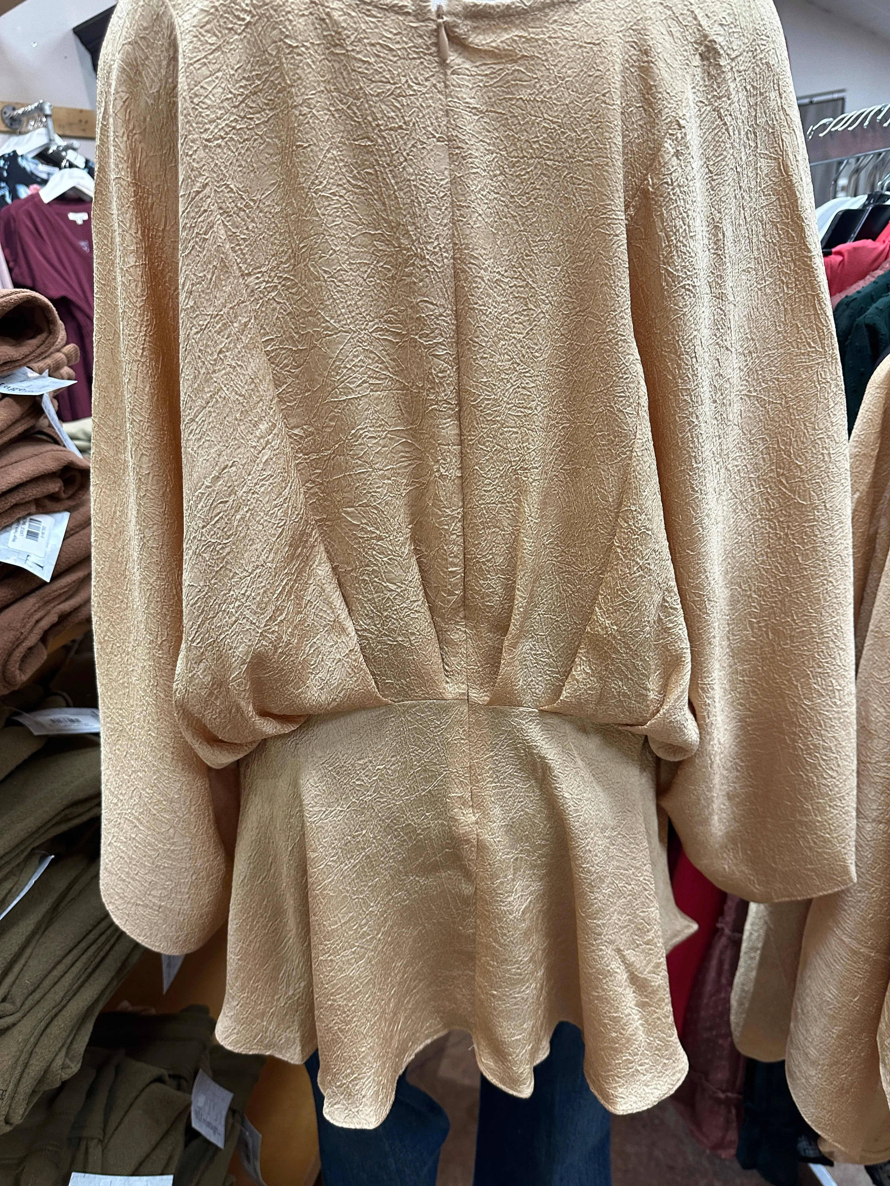 Chic Satin Top in Gold