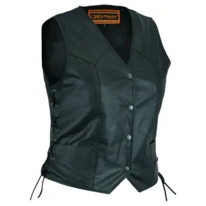 Daniel Smart Traditional Lightweight Black Leather Vest