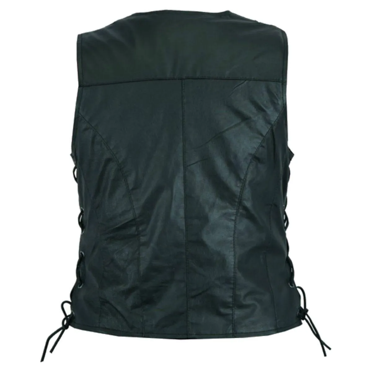 Daniel Smart Traditional Lightweight Black Leather Vest
