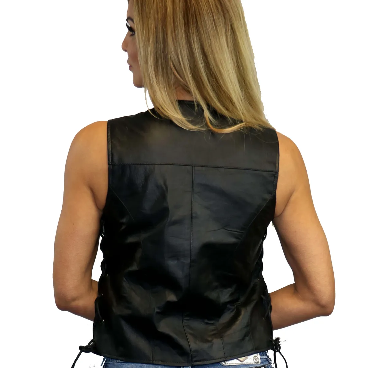 Daniel Smart Traditional Lightweight Black Leather Vest