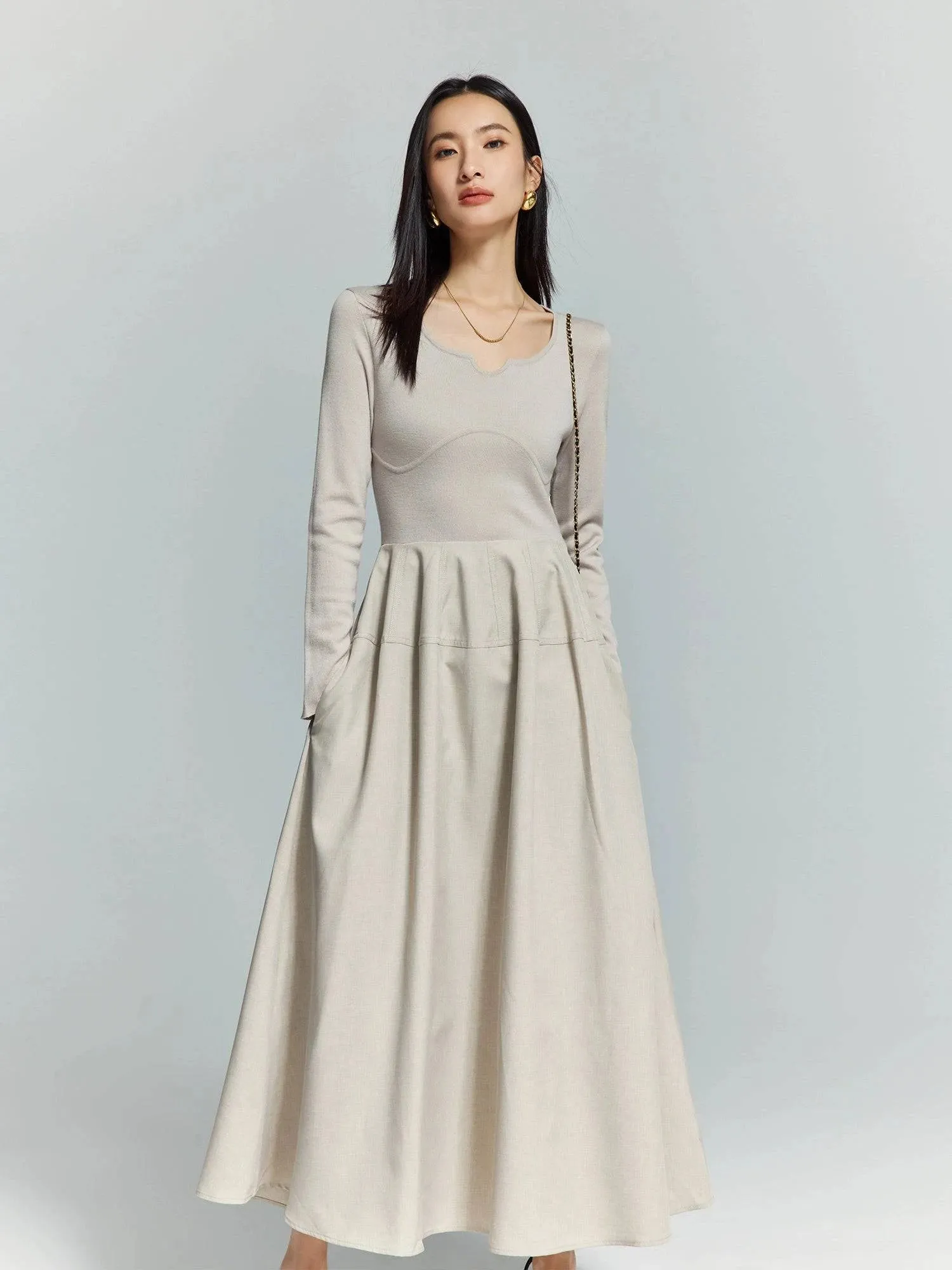 Elegant Worsted Wool Dress