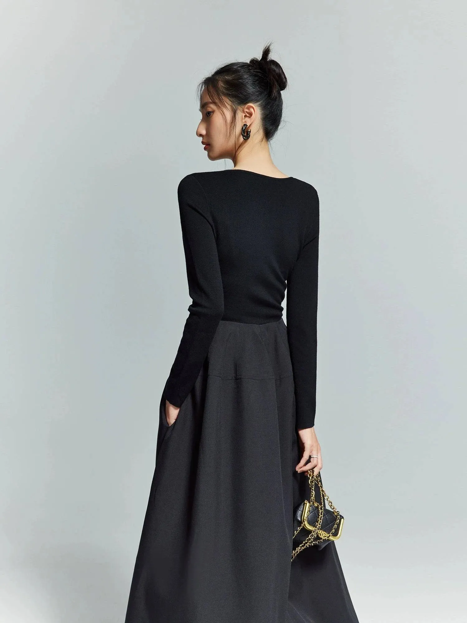 Elegant Worsted Wool Dress