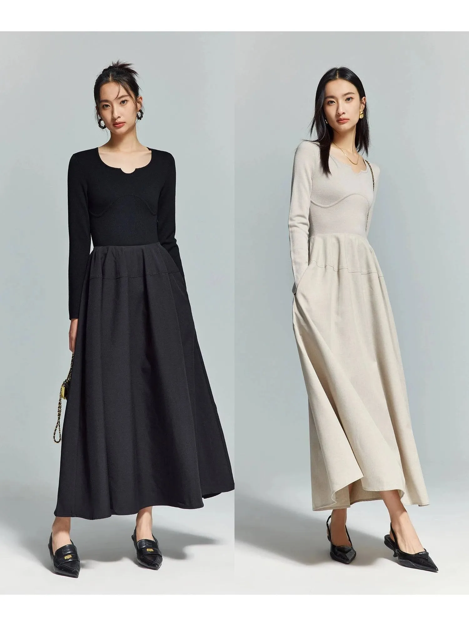 Elegant Worsted Wool Dress