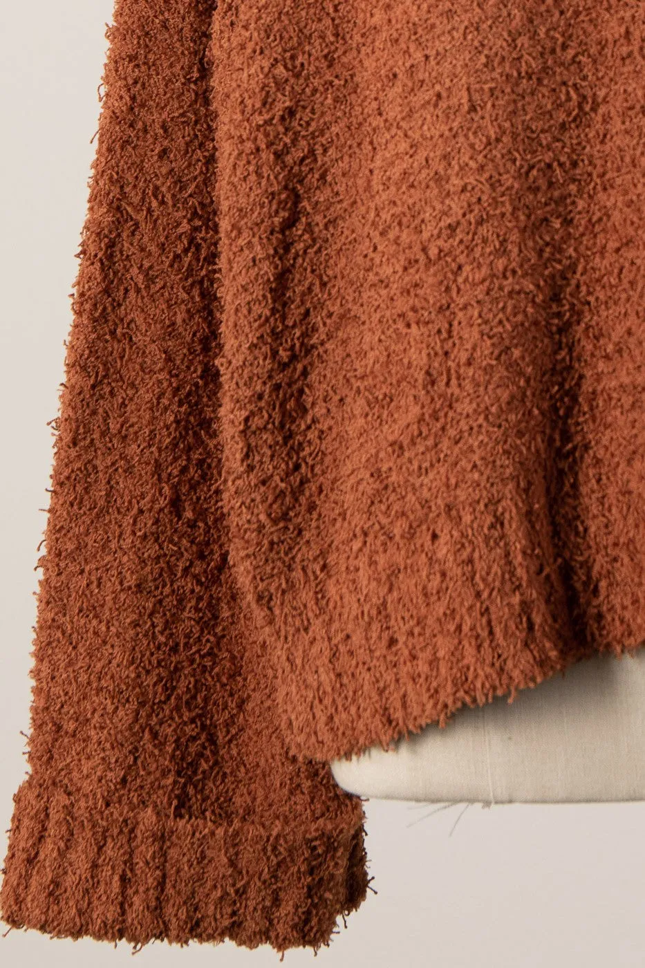 FUZZY COWL NECK KNIT TUNIC 1 PACK