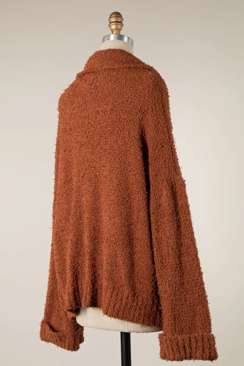 FUZZY COWL NECK KNIT TUNIC 1 PACK