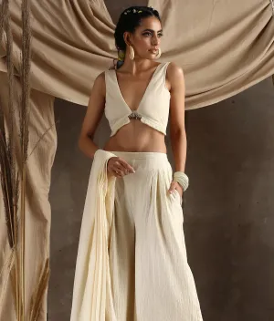 Ivory Net Blouse