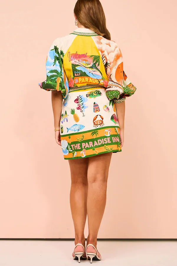 Kim™ - Summer Sophistication Belted Pocket Shirt Mini Dress