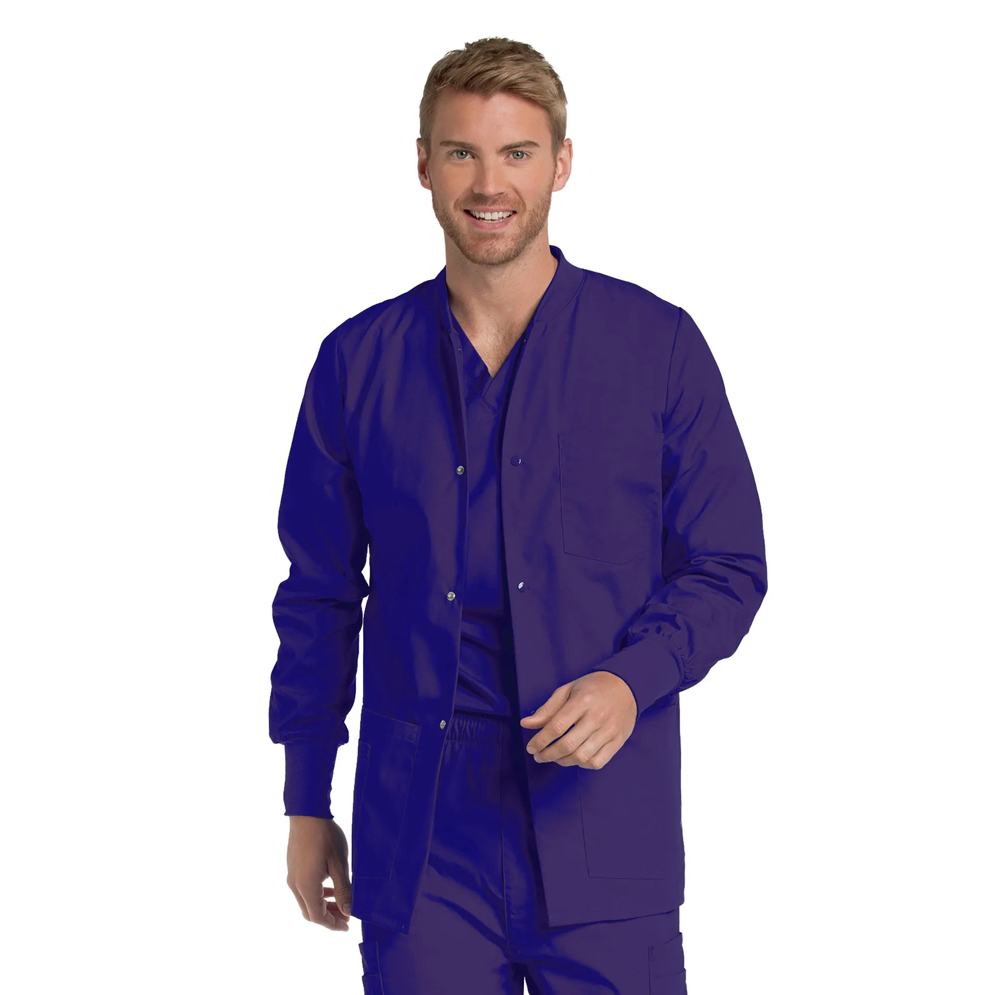 Landau Essentials Men's Warm-Up Scrub Jacket