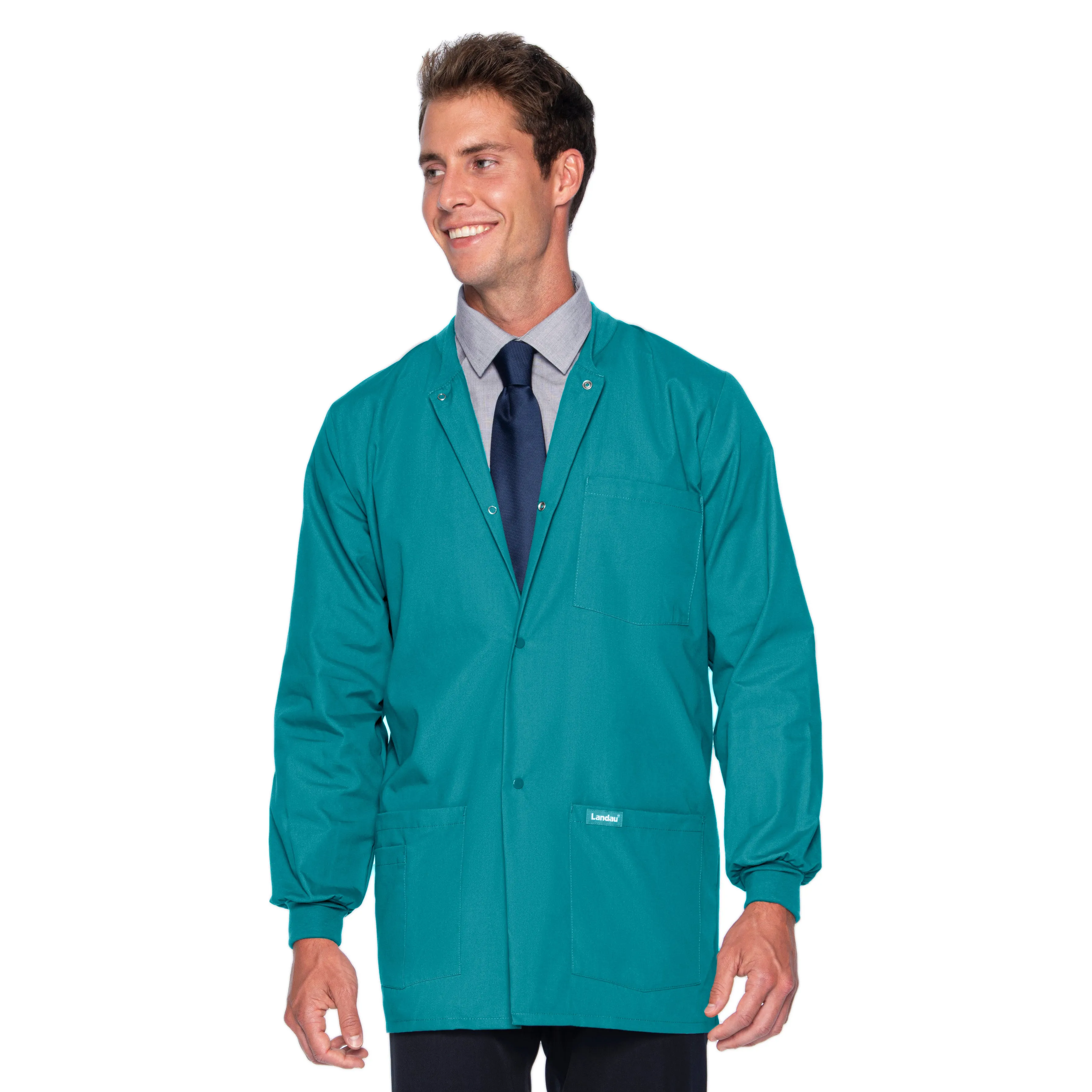 Landau Essentials Men's Warm-Up Scrub Jacket