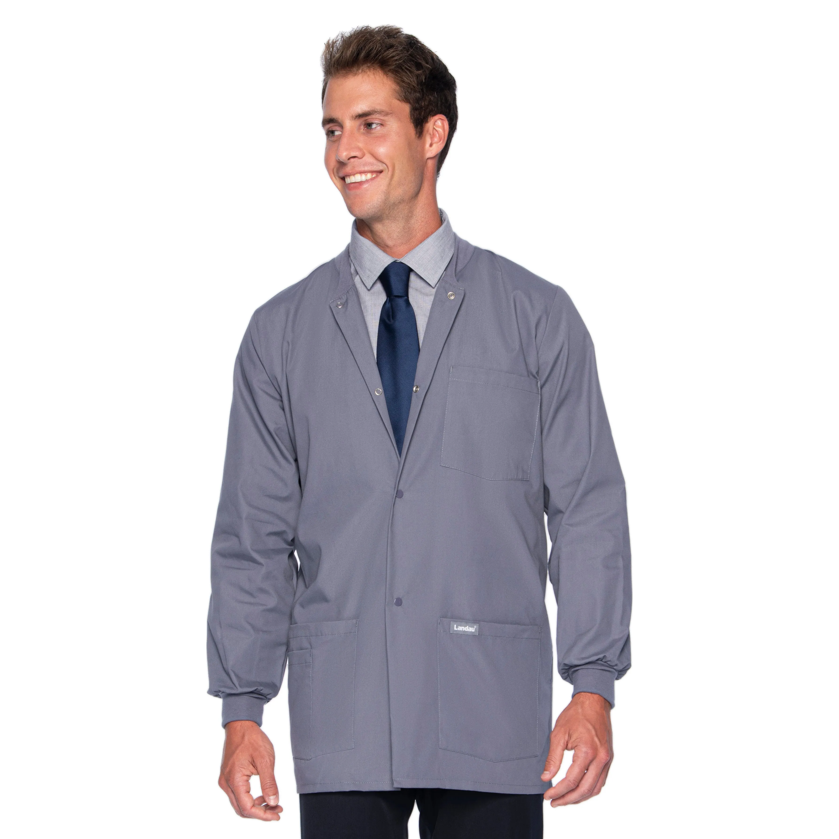 Landau Essentials Men's Warm-Up Scrub Jacket