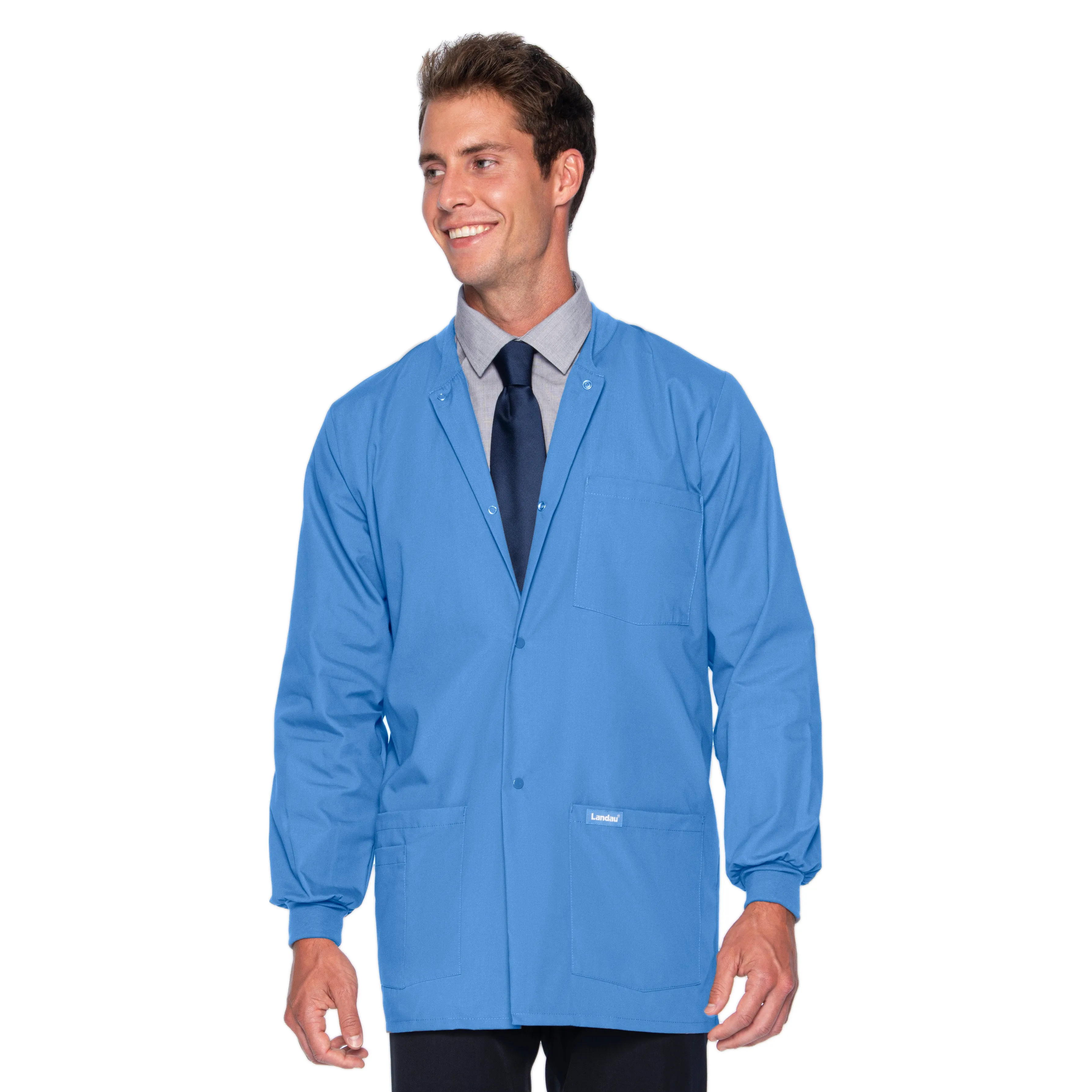 Landau Essentials Men's Warm-Up Scrub Jacket