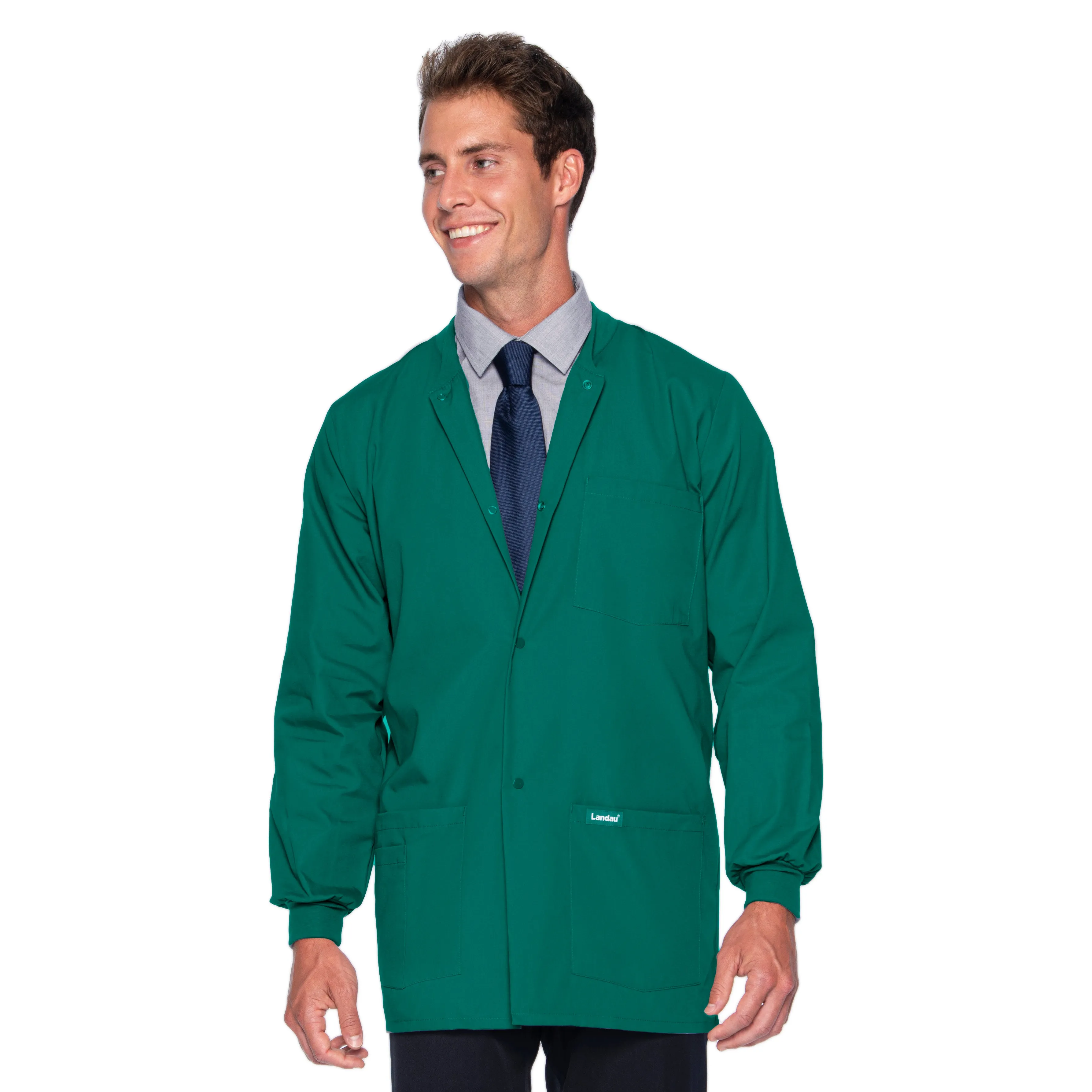 Landau Essentials Men's Warm-Up Scrub Jacket
