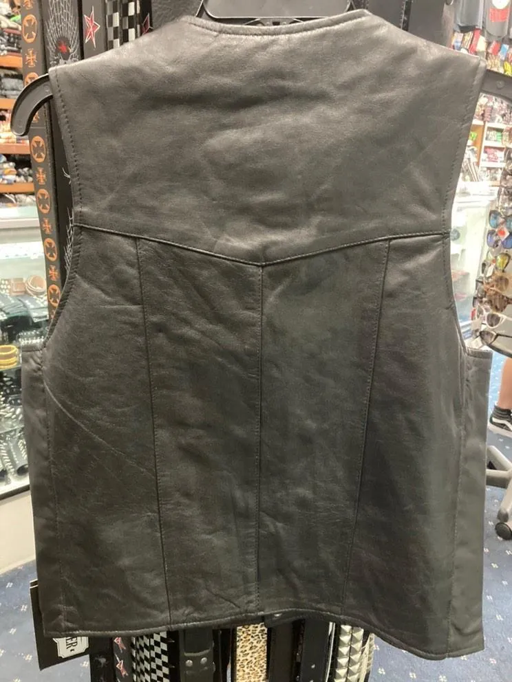 Lightweight Gun Pocket Leather Vest
