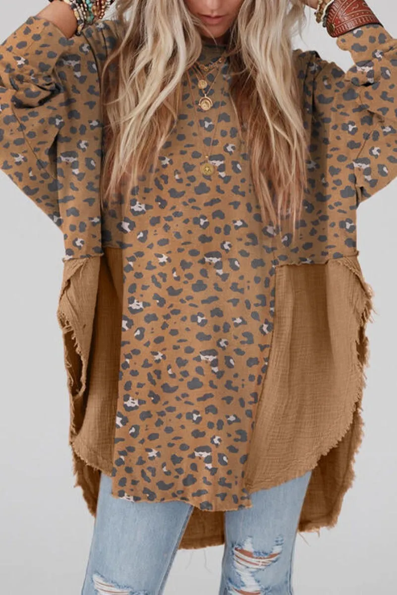 Lucky in Love Textured Leopard Blouse