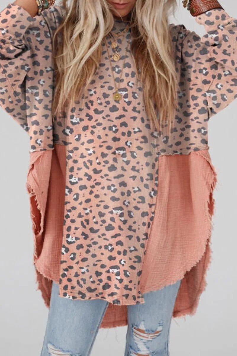 Lucky in Love Textured Leopard Blouse