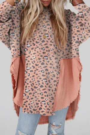 Lucky in Love Textured Leopard Blouse