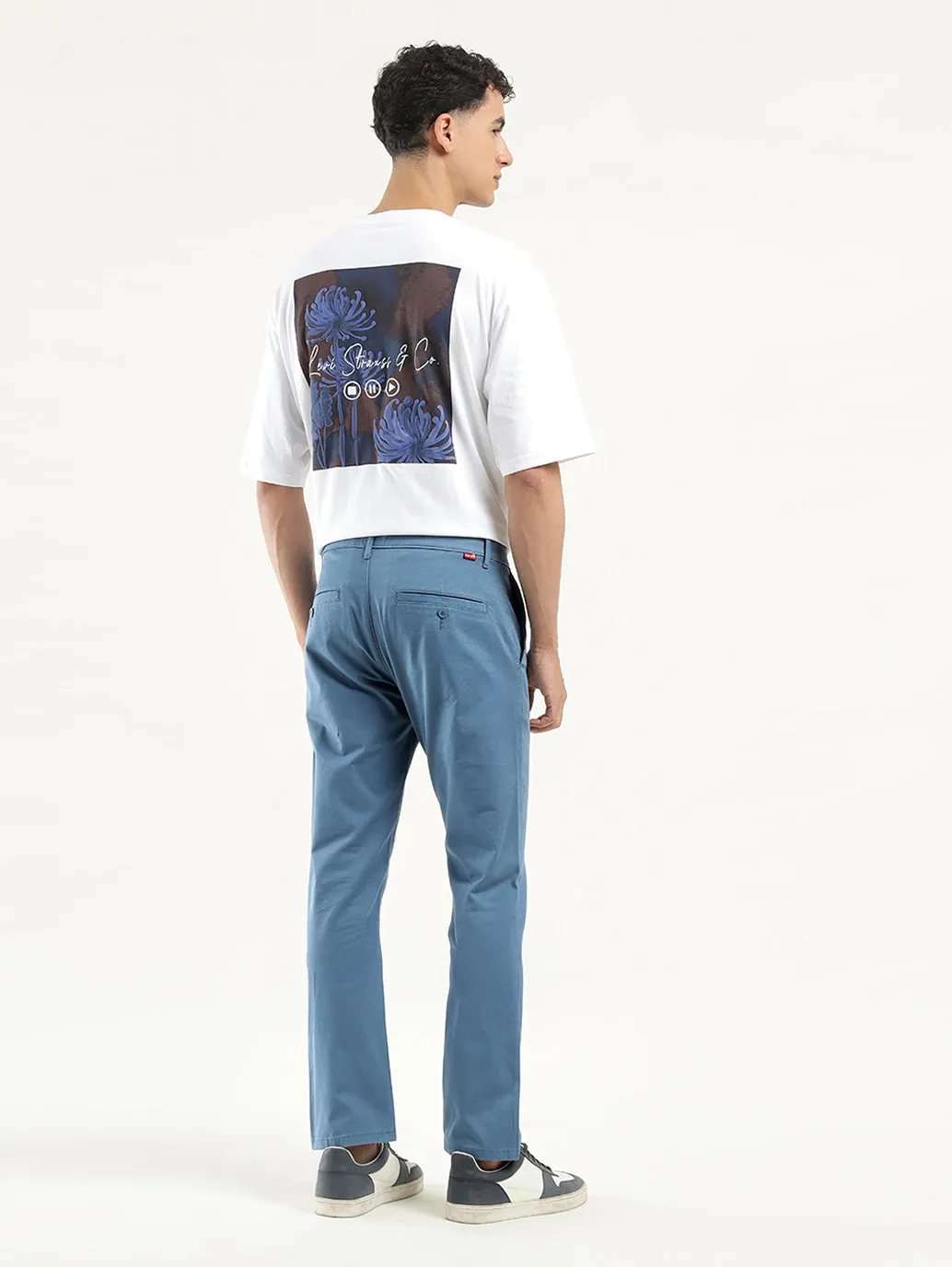 Men's Blue Slim Fit Chinos