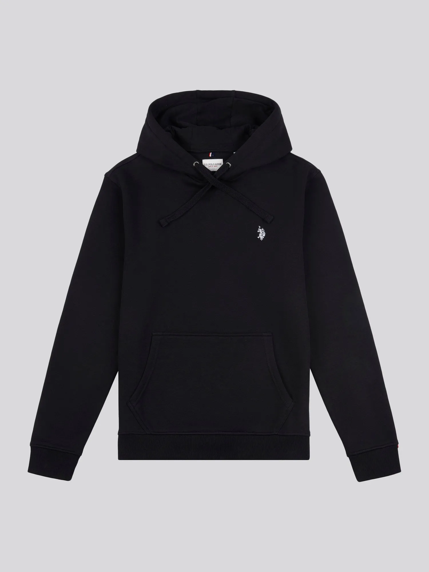 Mens Double Horsemen Hoodie in Black Bright White DHM