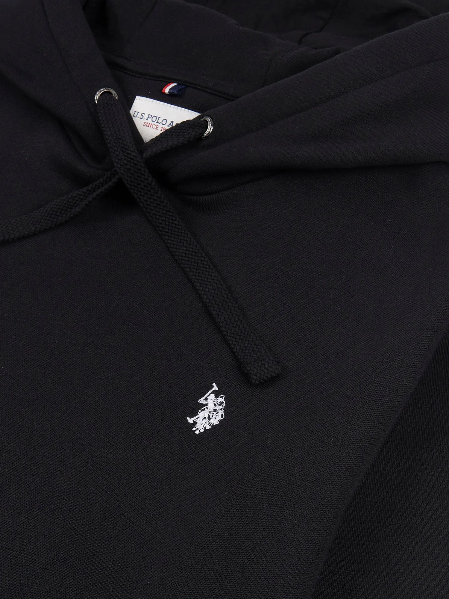 Mens Double Horsemen Hoodie in Black Bright White DHM
