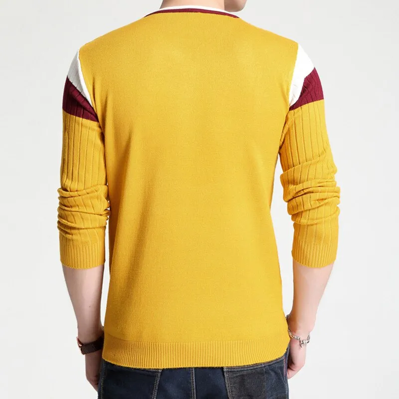 Men's V-neck Soft Elastic Sweaters