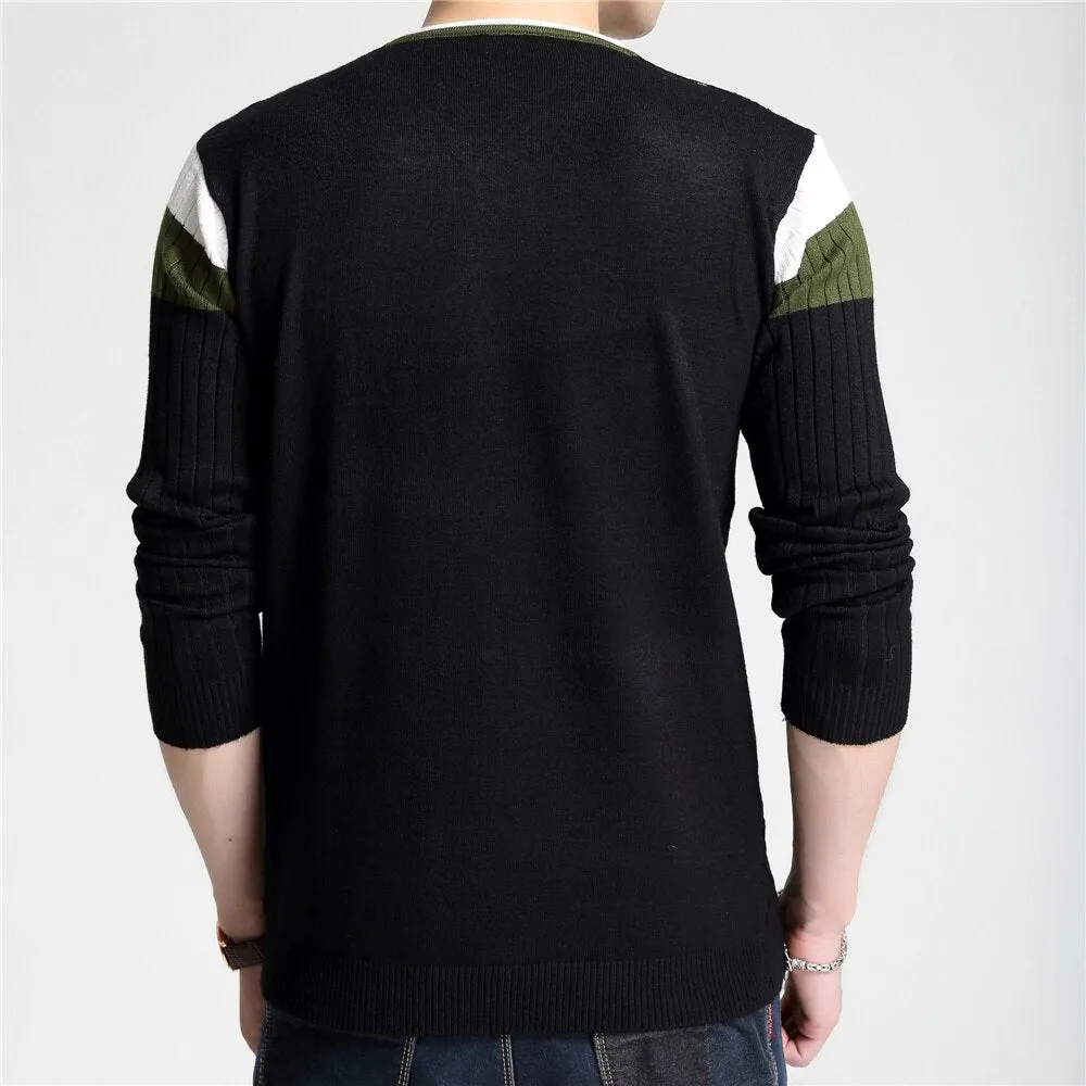 Men's V-neck Soft Elastic Sweaters