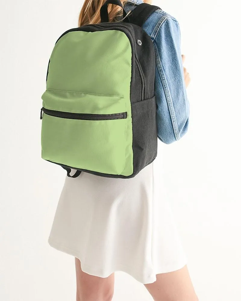 Pastel Warm Green Canvas Backpack | Bright Pastel Warm Green | C30M0Y60K0