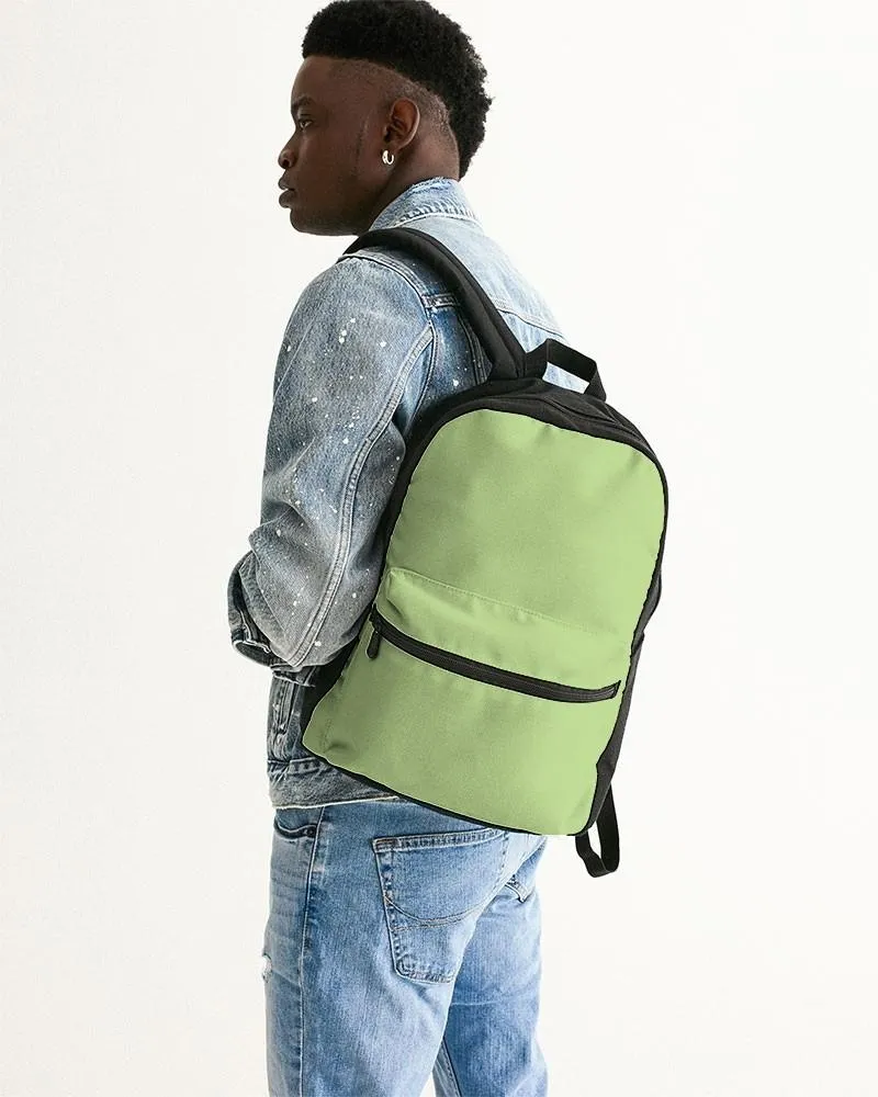 Pastel Warm Green Canvas Backpack | Bright Pastel Warm Green | C30M0Y60K0