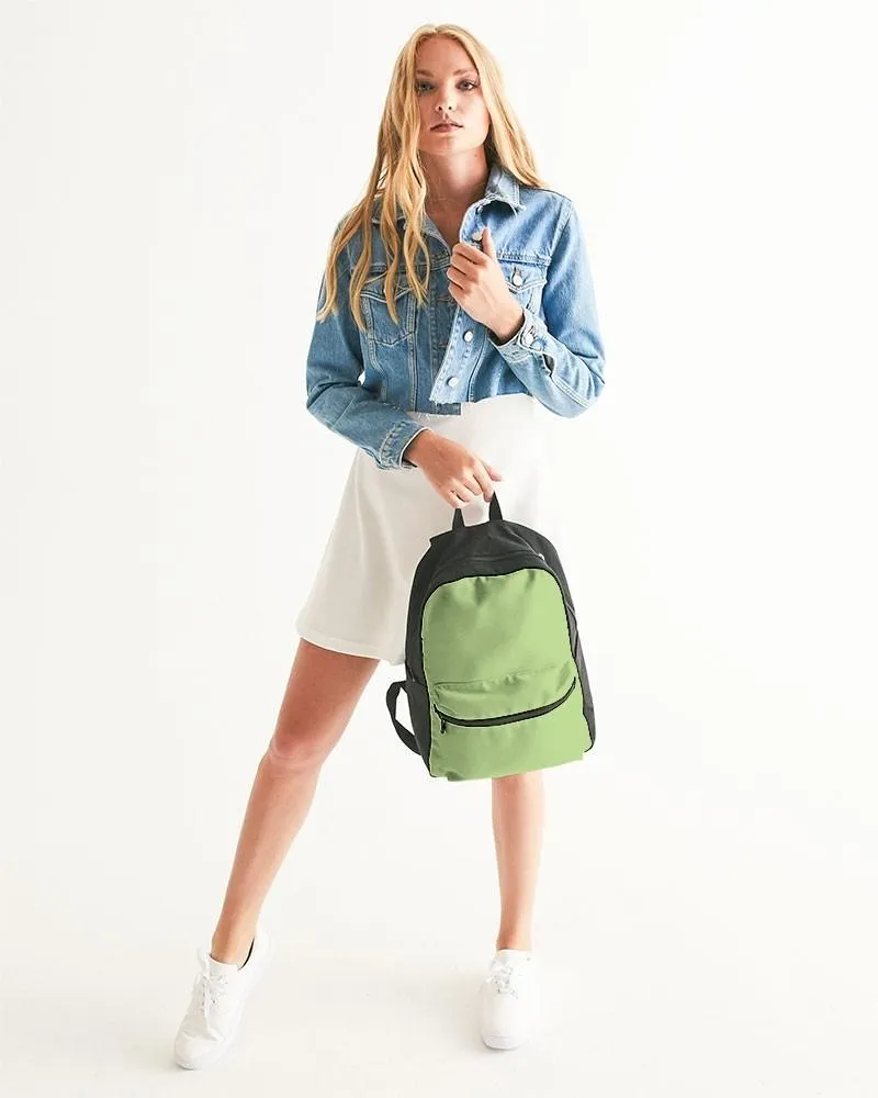 Pastel Warm Green Canvas Backpack | Bright Pastel Warm Green | C30M0Y60K0
