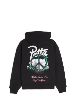 Patta Xerox Peace Boxy Hooded Sweater Black