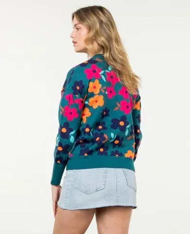 Petal Party Rib Knit Sweater