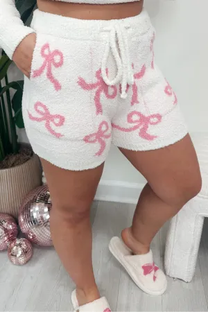 Pink Bow Sweater Shorts