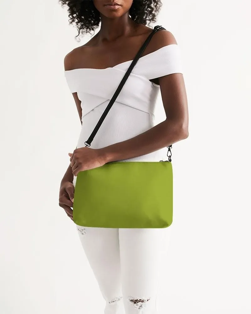 Shaded Warm Green Zip Pouch | C25M0Y100K30