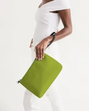 Shaded Warm Green Zip Pouch | C25M0Y100K30