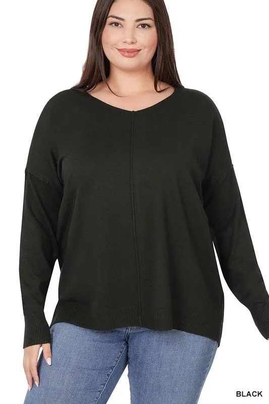 Soft Knit V Neck Sweater