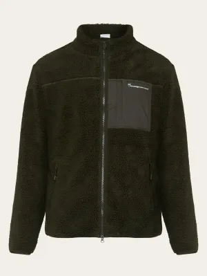Teddy fleece zip sweat - Forrest Night