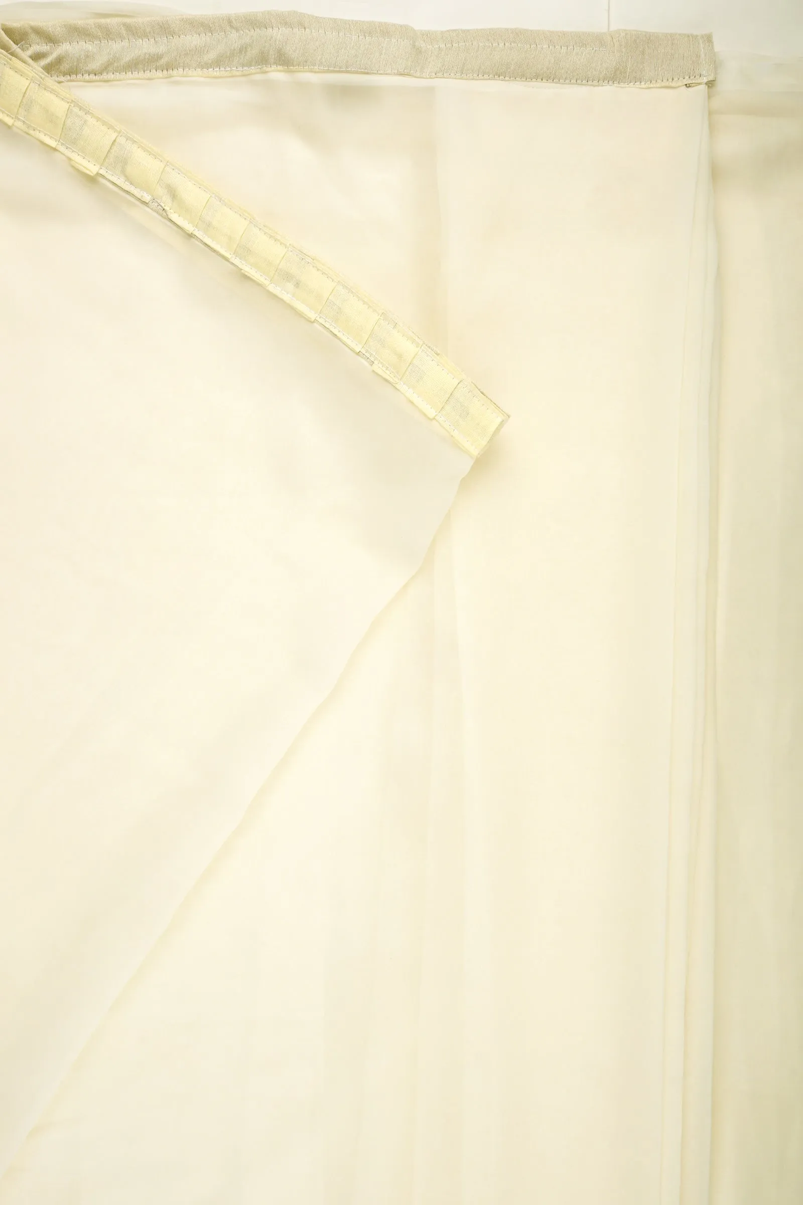 Teejh Farah Cream Georgette Ready to Drape Saree