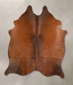 Warm Caramel Medium Brazilian Cowhide Rug 5'2"H x 4'8"W #A34804 by Hudson Hides